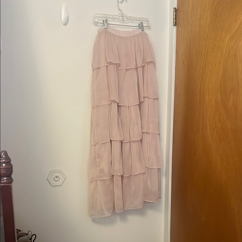 Pink Tiered Skirt